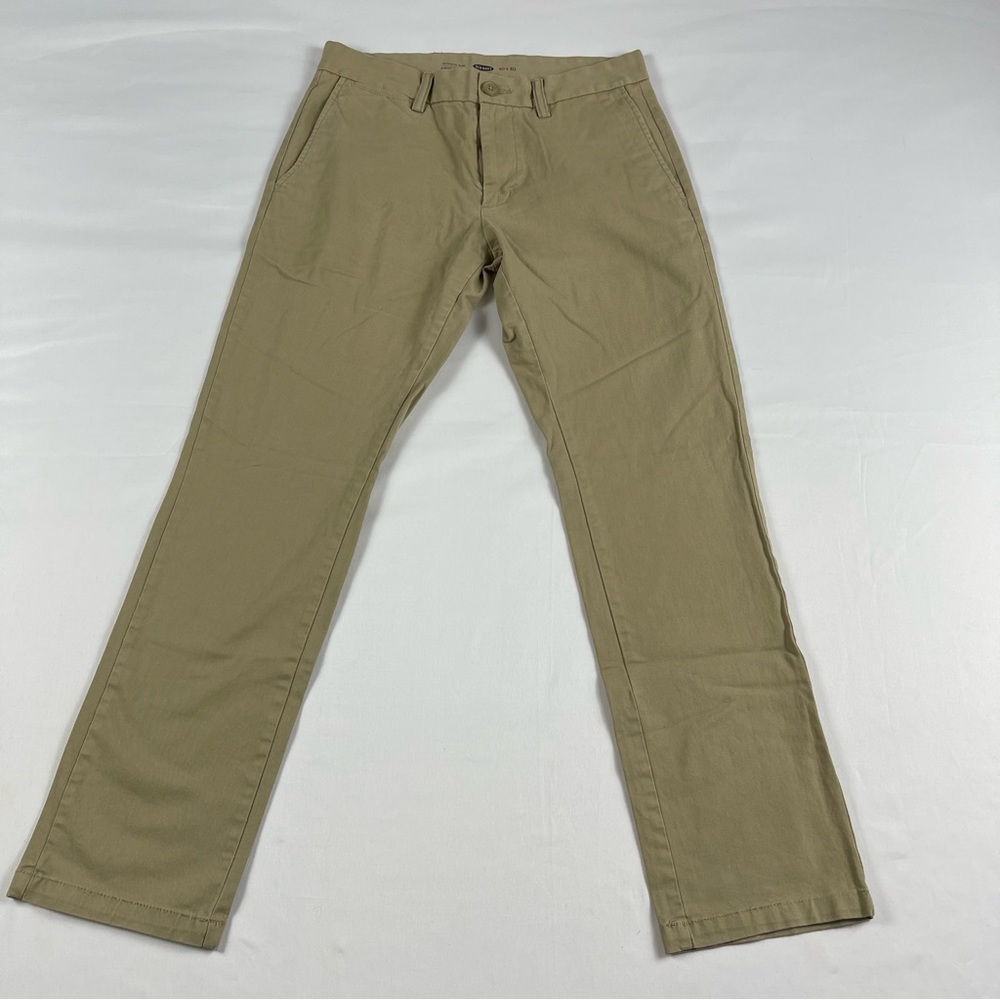 Old Navy Men's Ultimate Slim Pants Khaki Casual Pants Size: 30x30